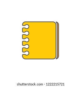 simple note book outline symbol vector