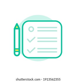 Simple note flat icon. Flat design icon ready to use for website, mobile app, presentation and any other projects.