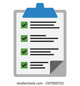 Simple note icon blue gray - Vector