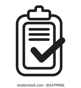 simple note list checklist flat icon for UI