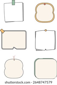 simple note memo page frame