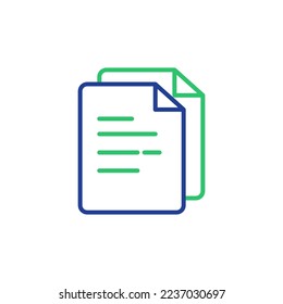 Simple note paper blue green stripes, good for your apps or web, etc