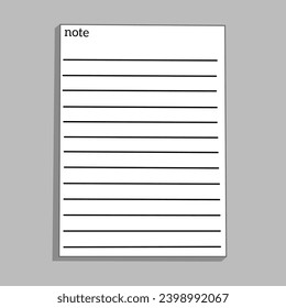 simple note paper flat icon