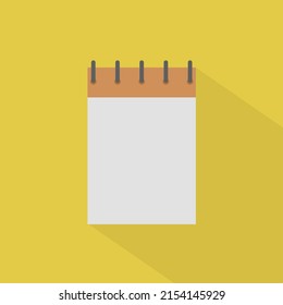 simple notebook flat icon for education or work design element