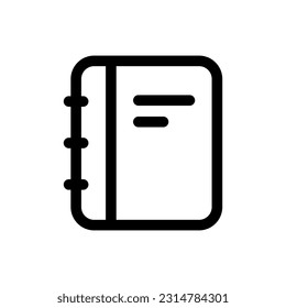 Icono de bloc de notas simple. El icono puede utilizarse para sitios web, plantillas de impresión, plantillas de presentación, ilustraciones, etc