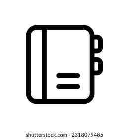 Simple Notebook icon. The icon can be used for websites, print templates, presentation templates, illustrations, etc