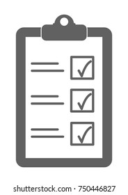 Simple notepad test vector icon