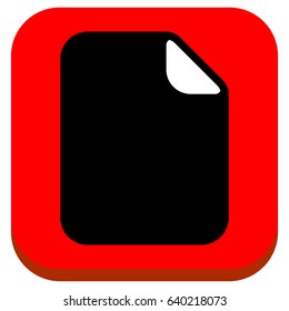 Simple notepaper, paper sheet icon. Stationery, office, archive or related concepts.