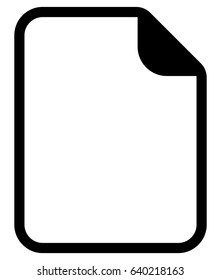 Simple notepaper, paper sheet icon. Stationery, office, archive or related concepts.
