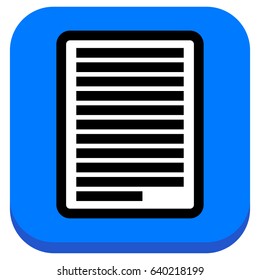 Simple notepaper, paper sheet icon. Stationery, office, archive or related concepts.