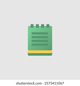 Simple note-taking app icon vector style pen and notebook design clean and professional look