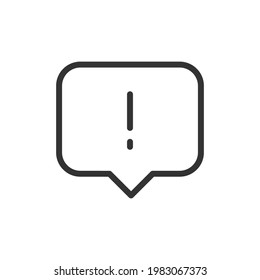 Icono de línea de notificación simple. Símbolo premium con estilo de trazo. Icono de diseño de notificación. Ilustración vectorial.