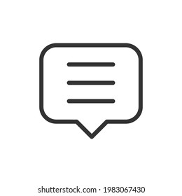 Simple notification line icon. Premium symbol in stroke style. Design of notification icon. Vector illustration.