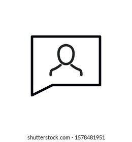 Simple notification line icon. Stroke pictogram. Vector illustration isolated on a white background. Premium quality symbol. Vector sign for mobile app and web sites.