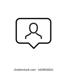 Simple notification line icon. Stroke pictogram. Vector illustration isolated on a white background. Premium quality symbol. Vector sign for mobile app and web sites.