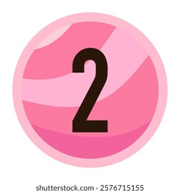 Simple Number 2 Pink Valentine Design, Beautifully Curated for Romantic Projects, Love-Themed Gifts, and Heartfelt Celebrations of Togetherness and Happiness