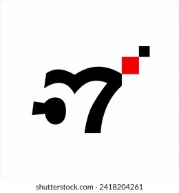 Diseño de logotipo simple número 57.