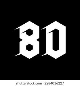 simple number 80 racing and bold