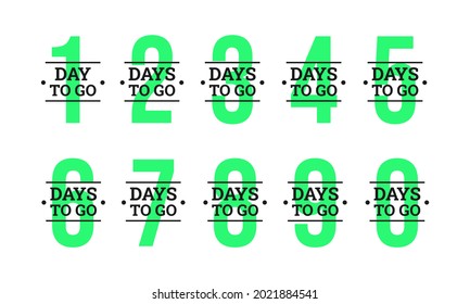 Simple number days left countdown design template. Vector for company or corporate business project.