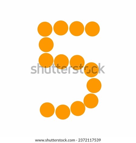 a simple number five symbol 