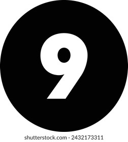 Simple Number Icon vector logo