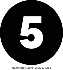 Simple Number Icon vector logo