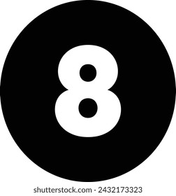 Simple Number Icon vector logo