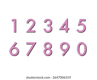Simple Number Illustrations - Pink Edition