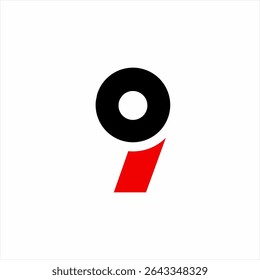Simple number nine logo design.