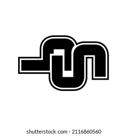 Simple NUN lettering vector, for a benas design.