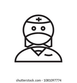 Simple Nurse/Doctor Icon For Healthy, Medicine, Hospital. Related Vector Lines Icon. With 100px x 100px Perfect Pixel 
