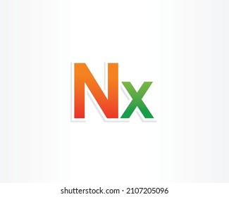 Simple NX initial letter logo concept design