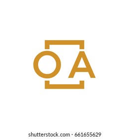 Simple OA initial Logo designs template vector illustration