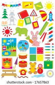 Simple objects for kindergarten