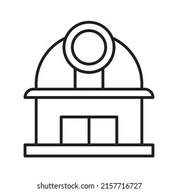simple observatory vector illustration for space icon or logo template