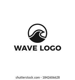 simple ocean wave round logo