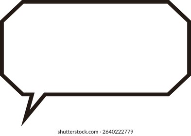 Simple Octagon Speech Bubble Icon