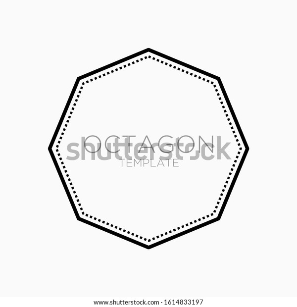 simple octagon vector design template . octagon\
logo template . blank octagon badge . blank octagon vector . craft\
logo design template