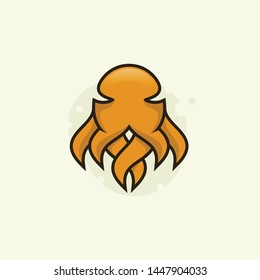 Simple octopus illustration design vector
