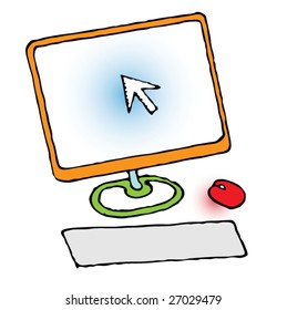 simple office computer draw