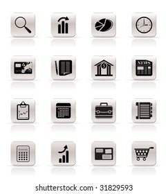 Simple and Office Realistic Internet Icons - Vector Icon Set 3