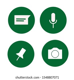 simple office tools icon with green circle