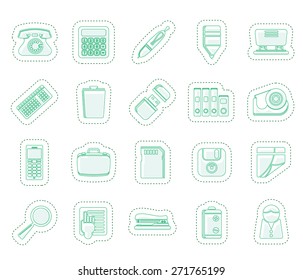 Simple Office tools Icons vector icon set 3