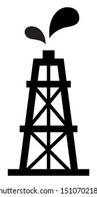 Simple Oil Derrick Vector Icon