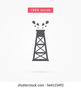 simple oil rig icon design