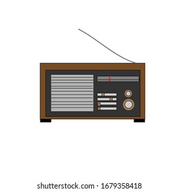 Simple old days radio design which was still made of wood