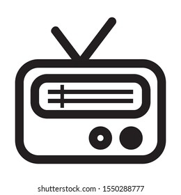 Simple Old Radio trendy icon flat style