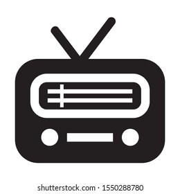 Simple Old Radio trendy icon flat style