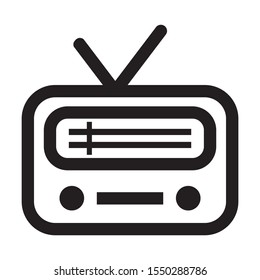 Simple Old Radio trendy icon flat style