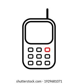 Icono de teléfono celular de la escuela secundaria simple